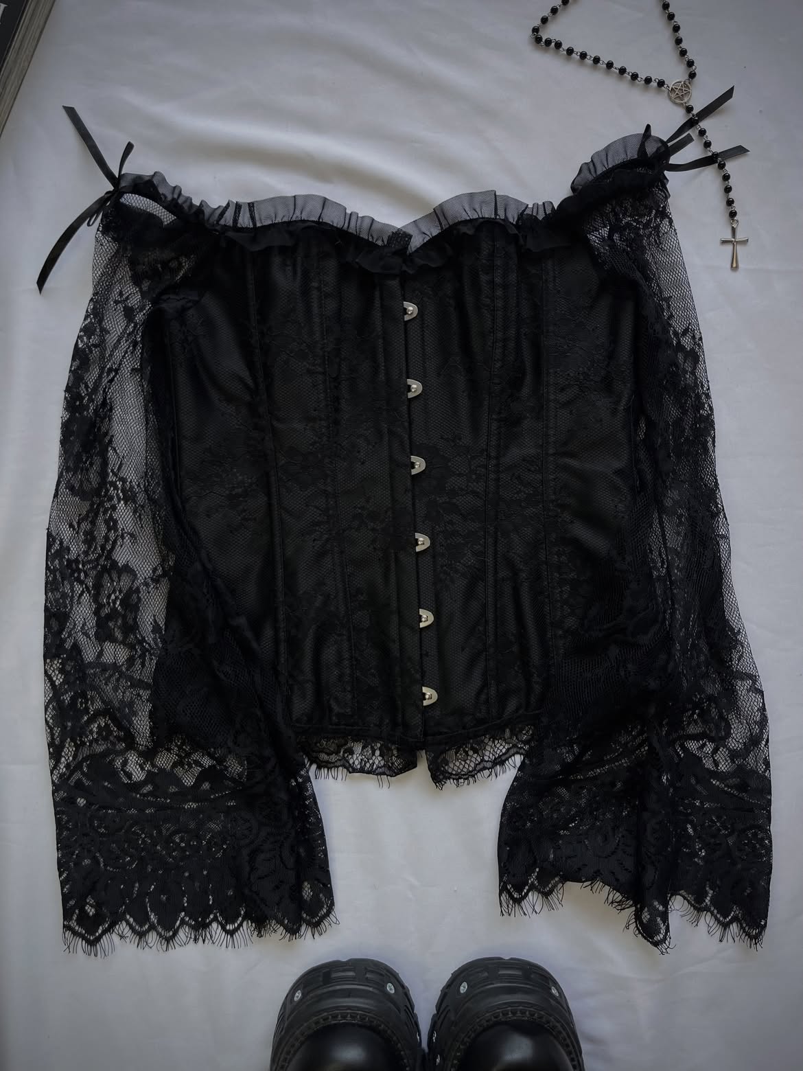 Corset Goth Preto