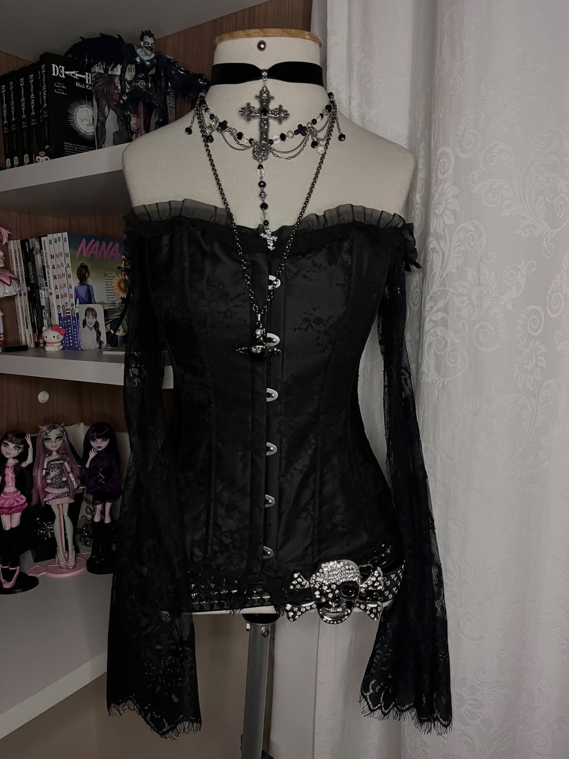 Corset Goth Preto