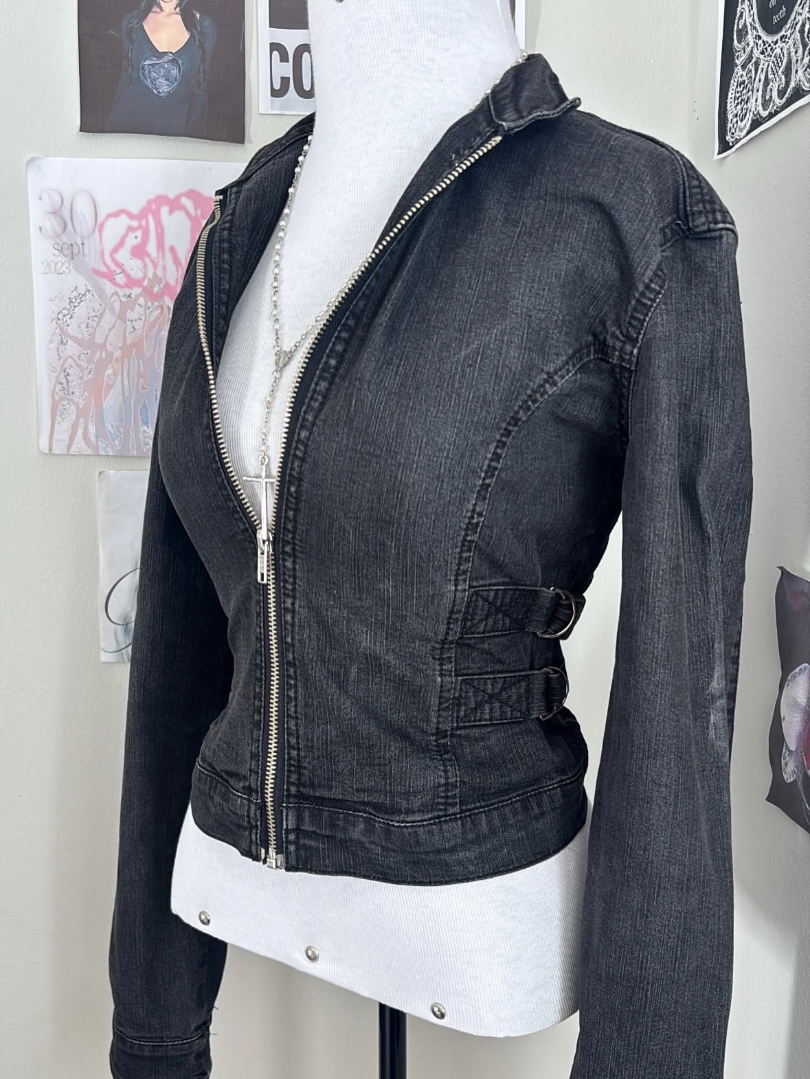 Jaqueta Jeans Manga Longa