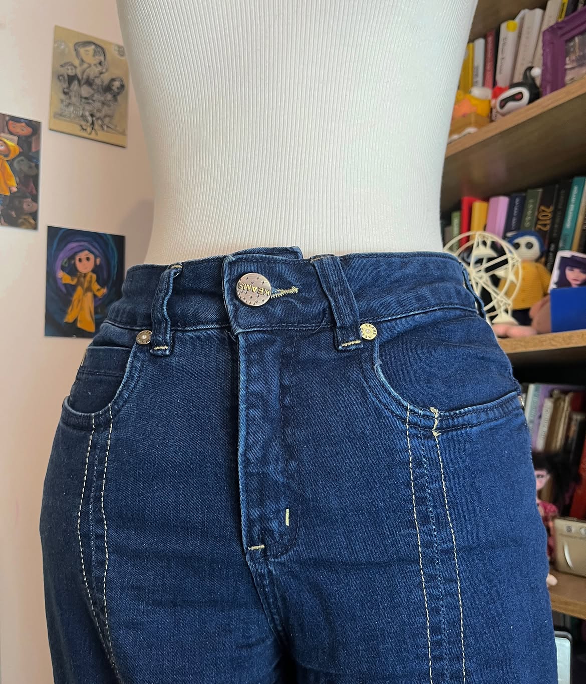 Calça Azul Social Larga Garimpo