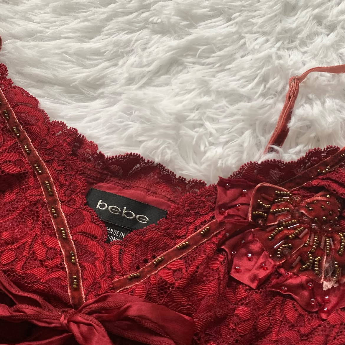 Blusa Bebe Bordo com Renda