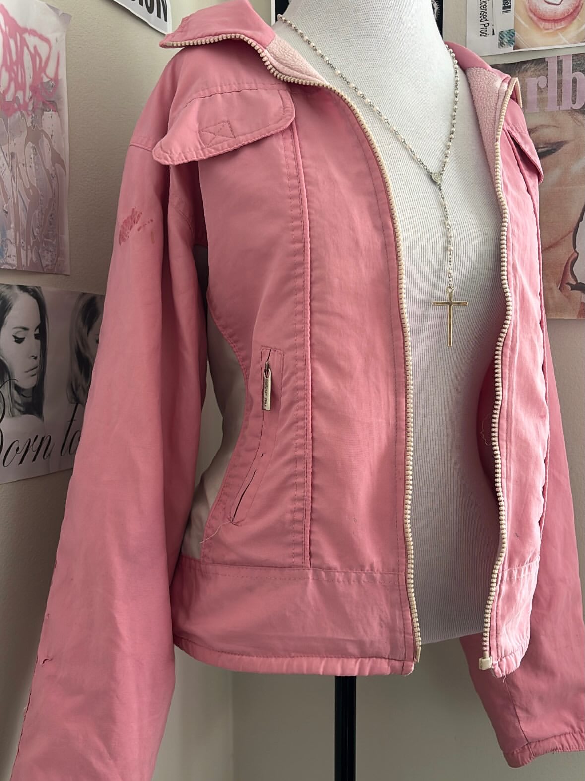 Jaqueta Pink e Cream Garimpo